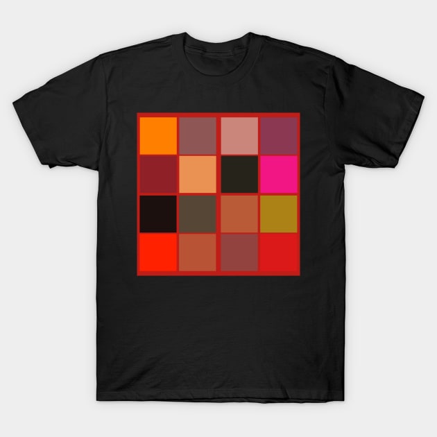 colorful geometrical square pattern T-Shirt by pauloneill-art